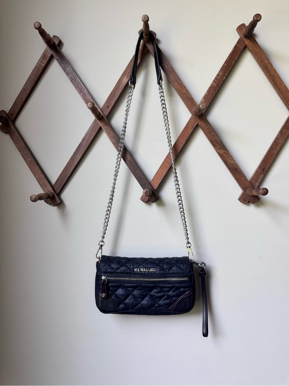 MZ Wallace Black Crosby Convertible Wristlet